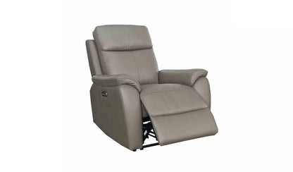 Aspire Kingsmere Grade B Elephant Grey Leather Power Recliner Chair RRP £599