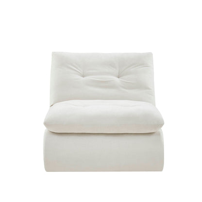 DUS-CC2-07388 Grade-B Dusk Immy Relaxed Accent Chair - Chenille Ivory RRP £189.00