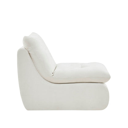 DUS-CC2-07388 Grade-B Dusk Immy Relaxed Accent Chair - Chenille Ivory RRP £189.00