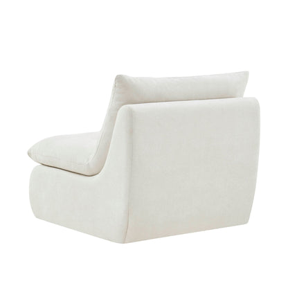 DUS-CC2-07388 Grade-B Dusk Immy Relaxed Accent Chair - Chenille Ivory RRP £189.00