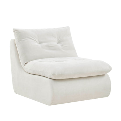 DUS-CC2-07388 Grade-B Dusk Immy Relaxed Accent Chair - Chenille Ivory RRP £189.00