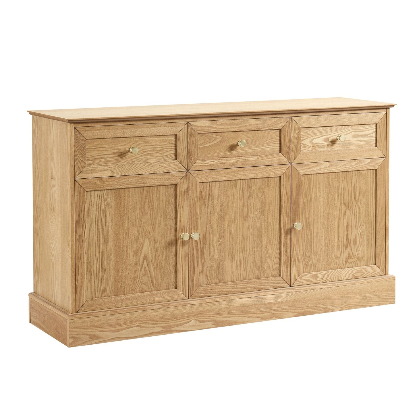 Dusk Grade B Ruby Light Wood 3 Door Sideboard with Drawers RRP £289
