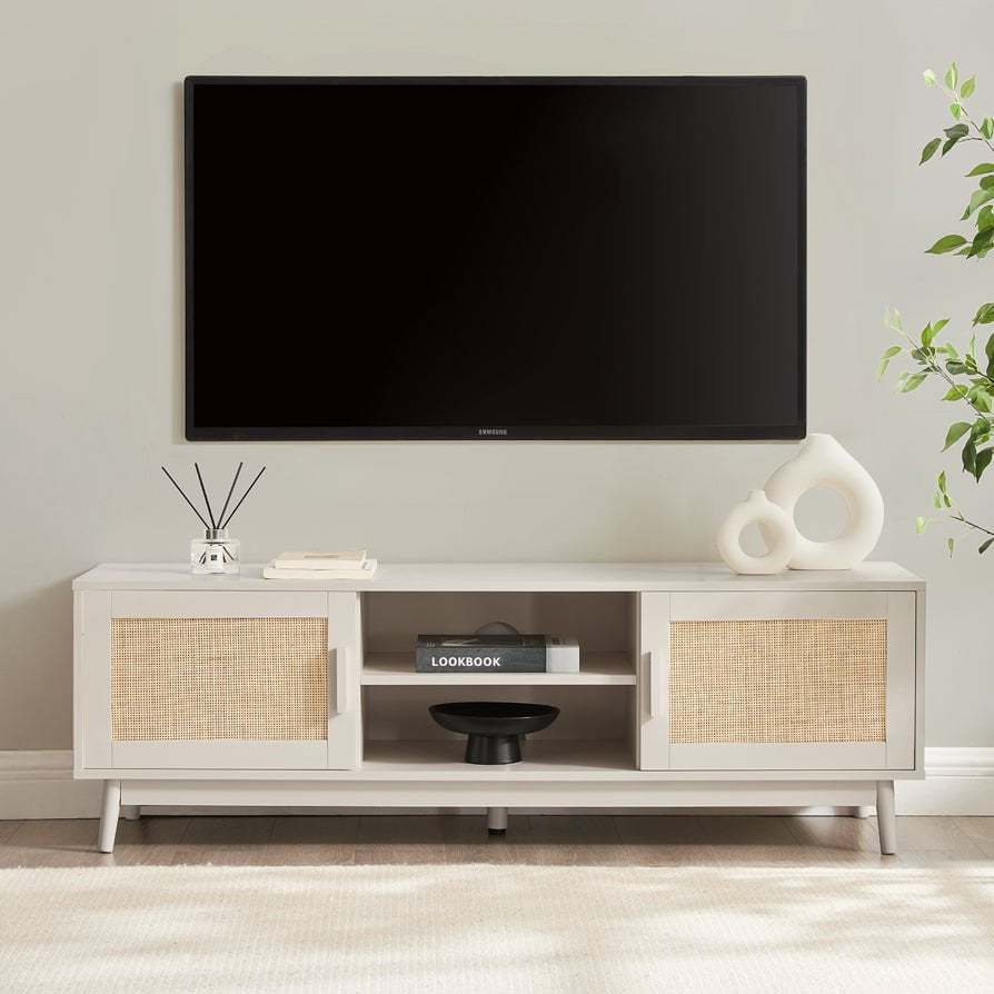 DUS-CC2-00063 Grade-B Dusk Isla 140cm TV Unit - Cream RRP £134.00