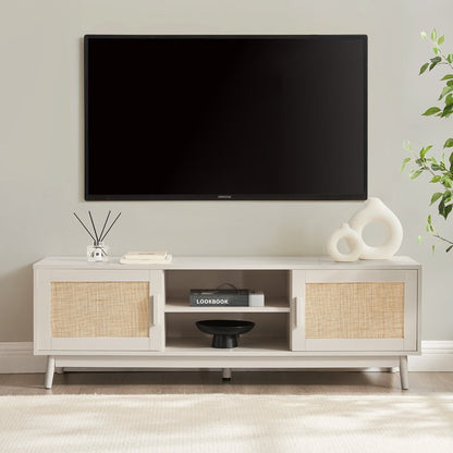 DUS-CC2-00063 Grade-B Dusk Isla 140cm TV Unit - Cream RRP £134.00