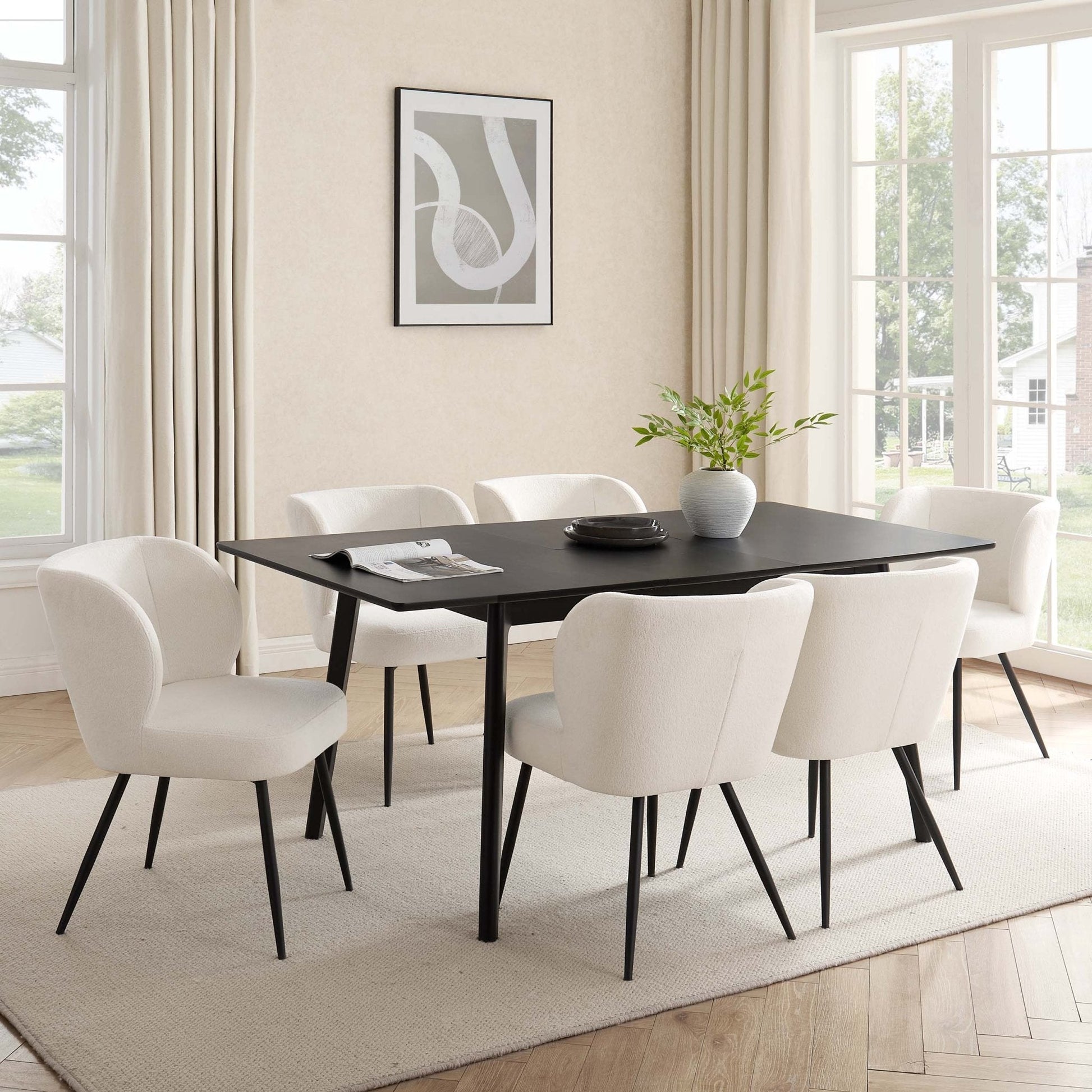 Dusk Grade B Heidi 4-8 Seater Extendable Dining Table - Black RRP £404