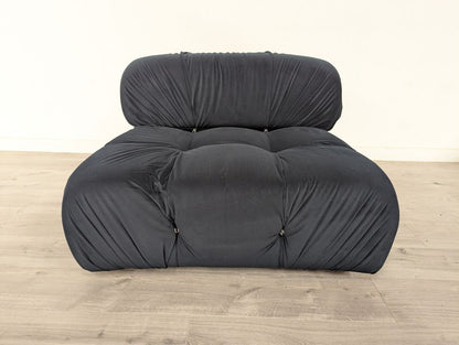 Camaleonda Grade B Style Black Velvet Armless Lounge Sofa Chair RRP £350