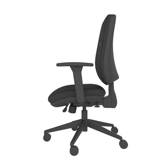 POS-CC2-00277 Grade-C1 Posturite Homeworker Plus, Armrests, Hard Floor Castors - Black RRP £474