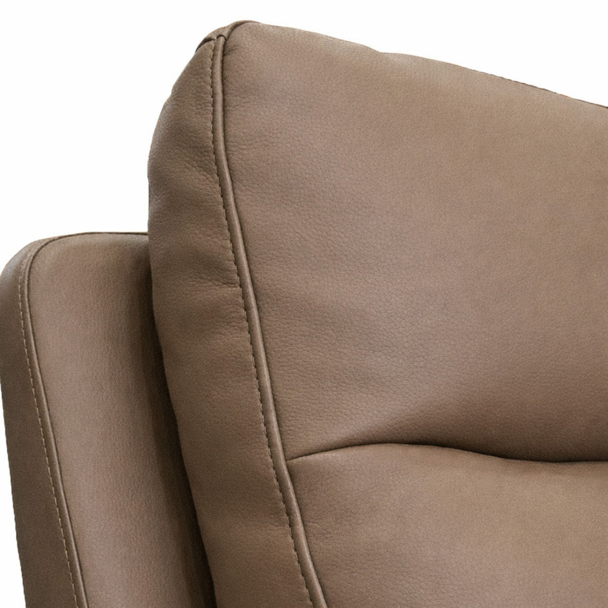 Aspire Corvan Grade B Mushroom Leather 3 Seater Power Recliner Sofa RRP £1150