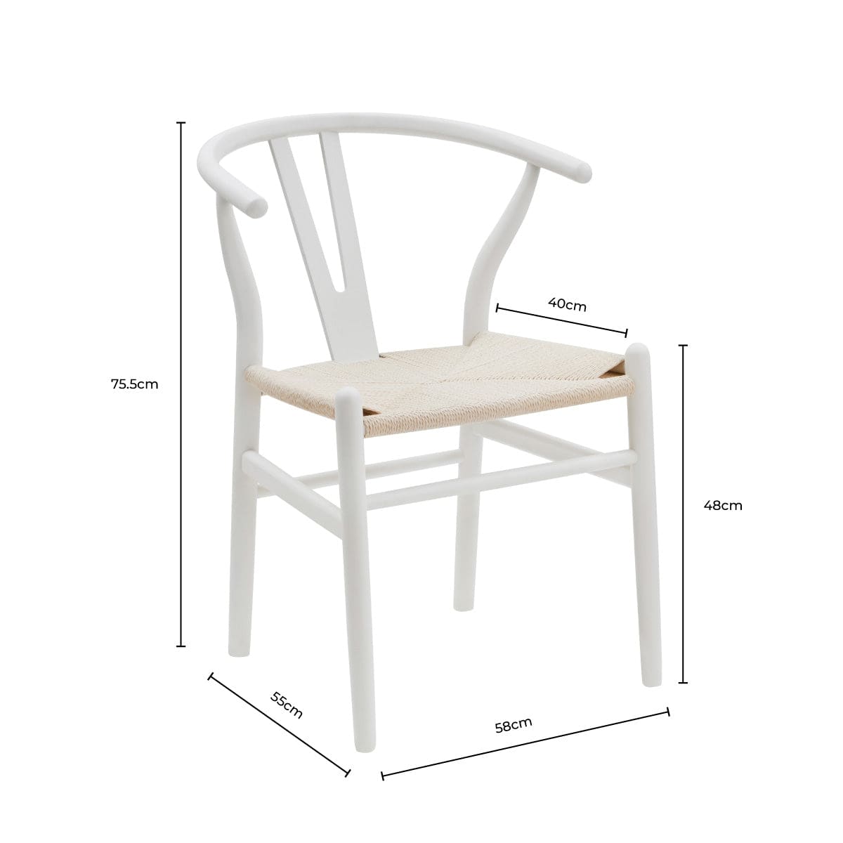 DUS-CC2-05498 Grade-B Dusk Jade Set Of 2 Dining Chairs - Light Beige/Natural RRP £219.00