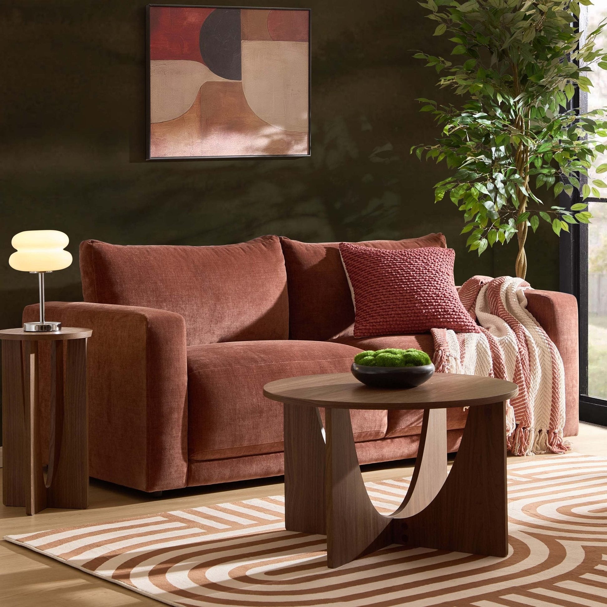 Dusk Grade B Chicago Chenille Dark Rust 3 Seater Sofa RRP £512
