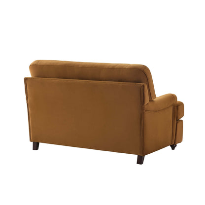 Dusk Hampshire Grade NEW Muted Gold Velvet Loveseat Sofa Bed RRP £559