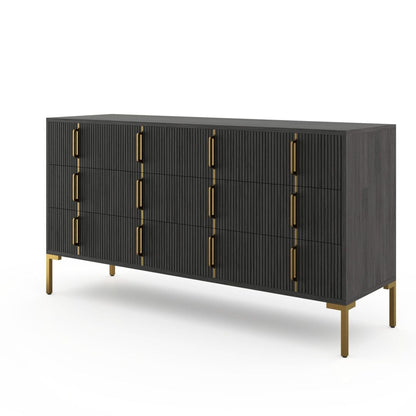 Dreams Camber Grade B Charcoal Grey Acacia 6 Drawer Chest of Drawers RRP £1099