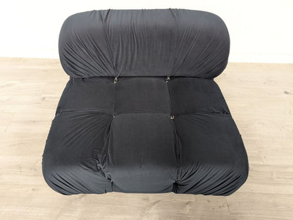 Camaleonda Grade B Style Black Velvet Armless Lounge Sofa Chair RRP £350