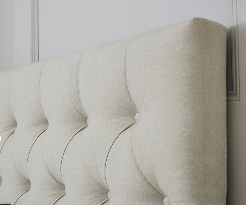 Dusk Middleton Grade B Natural Linen Look Super King Ottoman Storage Bed RRP £359