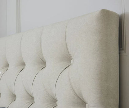 Dusk Middleton Grade B Natural Linen Look Super King Ottoman Storage Bed RRP £359