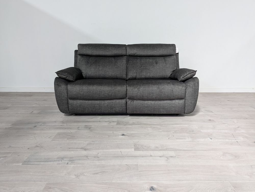 DFS Lucius Grade B Belfast Plush Charcoal 3 Seater Power Recliner Sofa RRP £1499