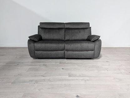 DFS Lucius Grade B Belfast Plush Charcoal 3 Seater Power Recliner Sofa RRP £1499
