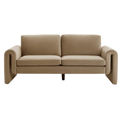 Dusk Grade B Marseille Latte Velvet 3 Seater Sofa RRP £450.00