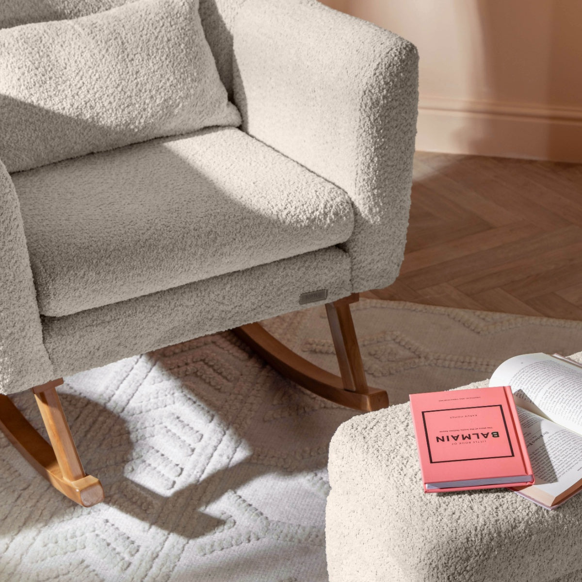 Tutti Bambini Grade B Oscar Luxe Rocking Chair & Footstool - Teddy Sage RRP £300