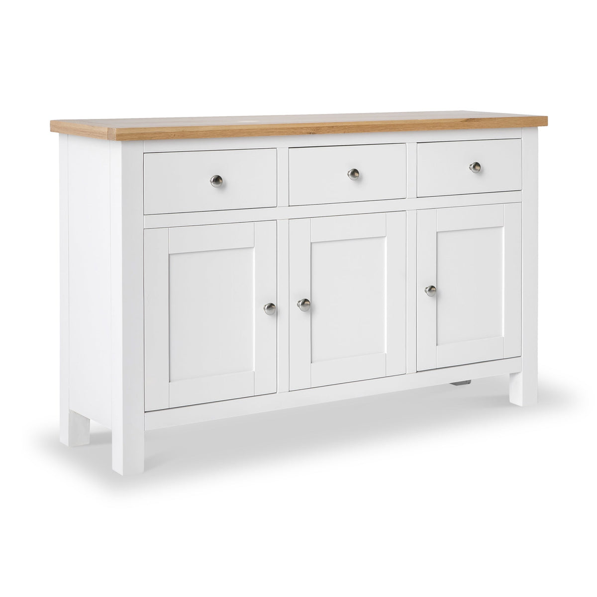 Roseland Grade B Furniture Farrow White & Oak Large 3 Door Sideboard RRP £370