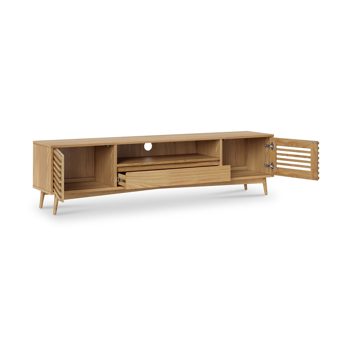 Roseland Grade B Furniture Kari Light Oak Extra Wide 190cm TV Unit RRP £400