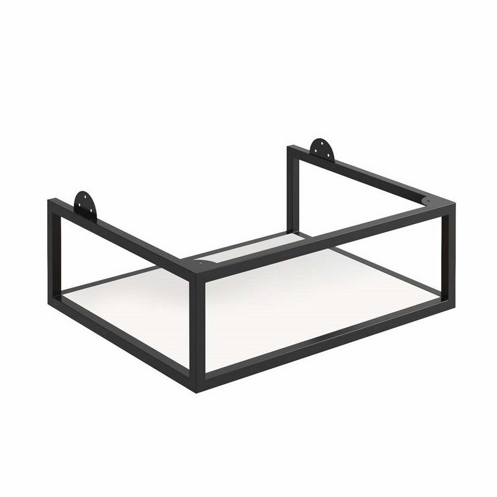 Scudo Grade A Ambience Grey & Black 800mm LED Wall-Hung Vanity Unit & Frame RRP £946