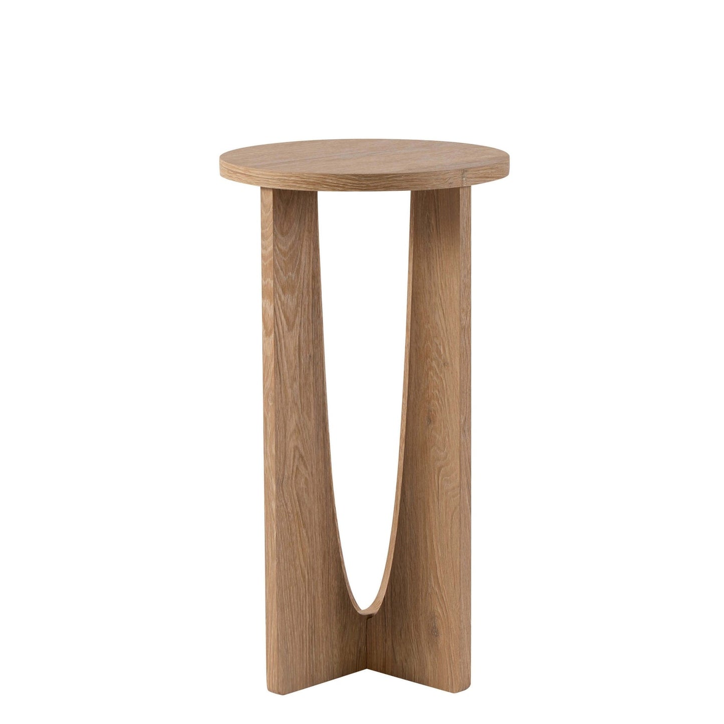 DUS-CC2-05445 Grade-B Dusk Lana Round Side Table - Light Wood RRP £49.00