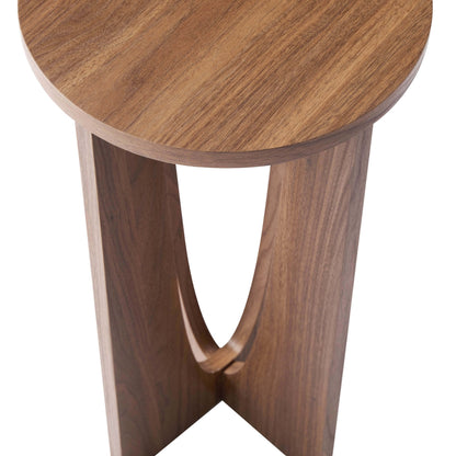 DUS-CC2-05446 Grade-B Dusk Lana Round Side Table - Medium Wood RRP £49.00