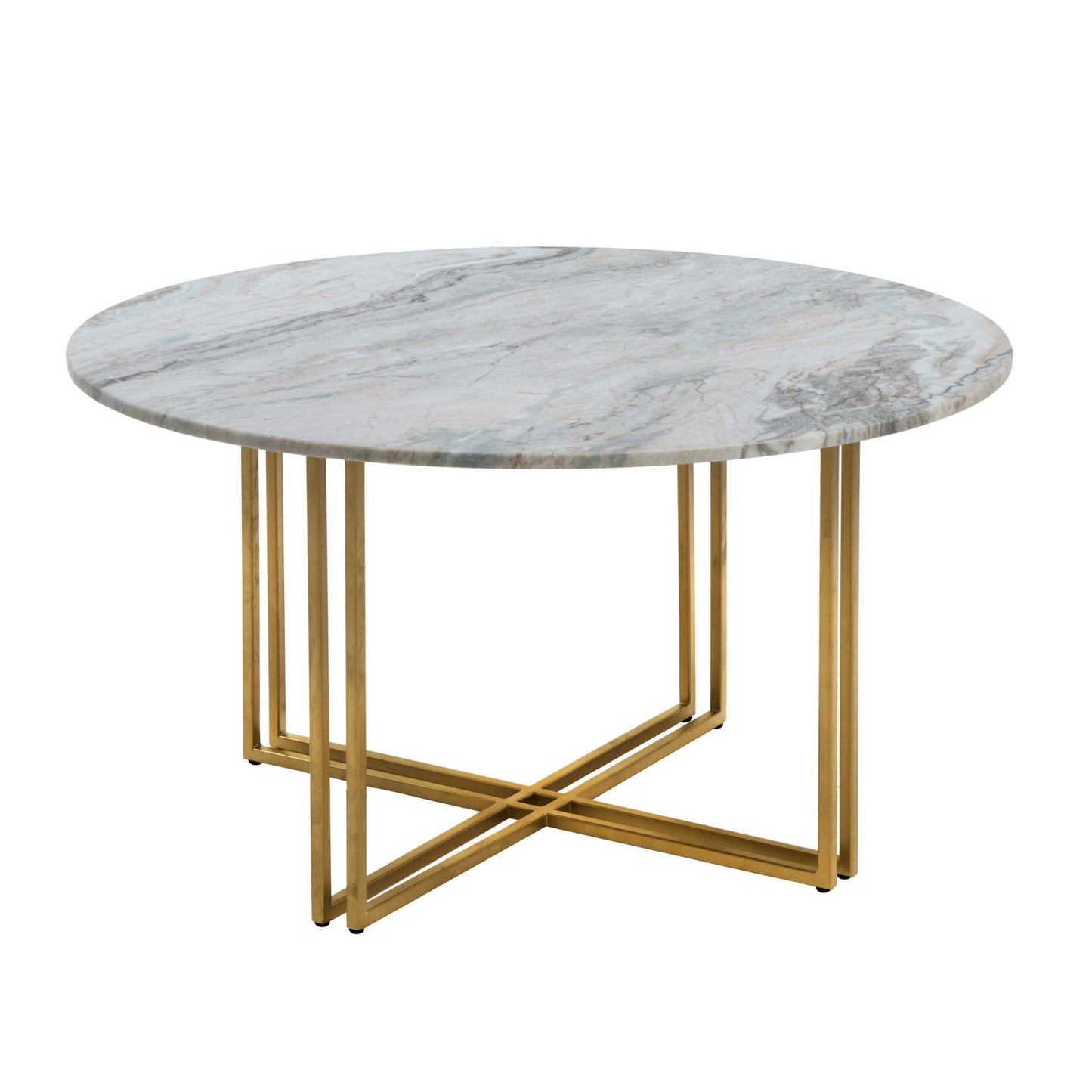 DUS-CC2-05226 Grade-BER Dusk Leana Marble & Brass Round Coffee Table RRP £259.00