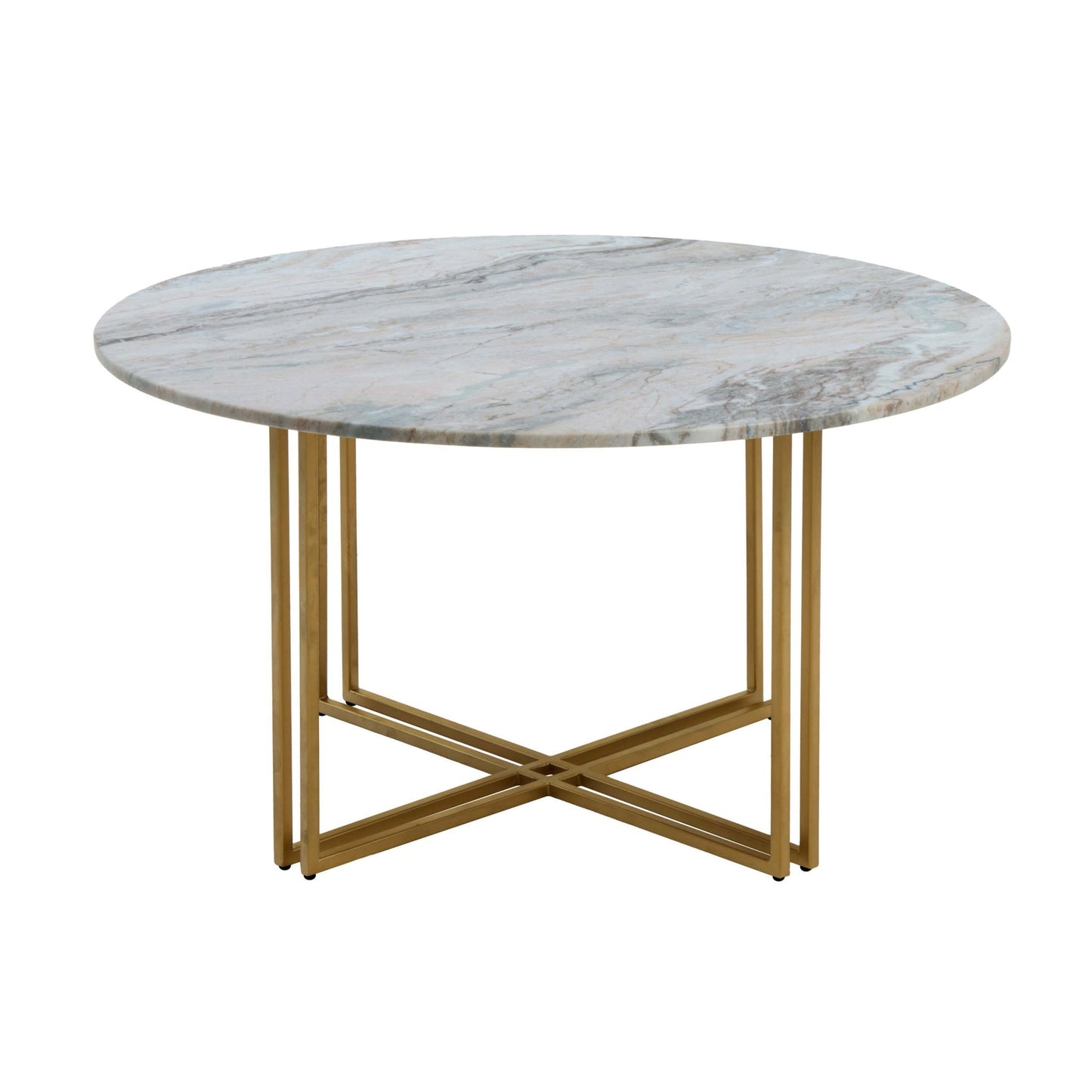 DUS-CC2-05226 Grade-BER Dusk Leana Marble & Brass Round Coffee Table RRP £259.00