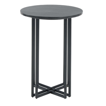 DUS-CC2-06527 Grade-B Dusk Leana Round Side Table - Dark Marble RRP £84.00