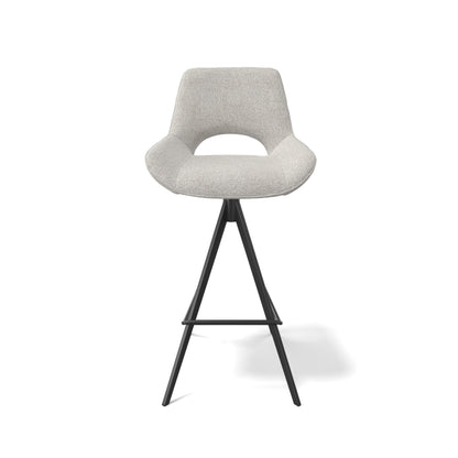 CCG-STO-00764 Grade-C0 In Haus Modulax Matera Mikah Perlino Fabric Set of 2 Swivel Bar Chairs - 102cm RRP £650.00
