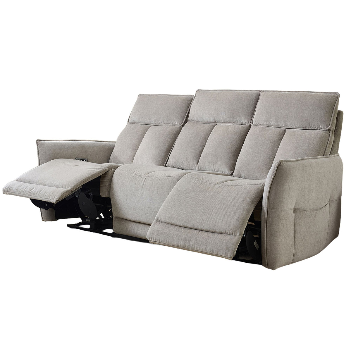 Aspire Ashford Grade B Acier Woven Chenille 3 Seater Power Recliner Sofa RRP £965
