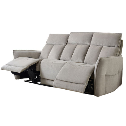 Aspire Ashford Grade B Acier Woven Chenille 3 Seater Power Recliner Sofa RRP £965