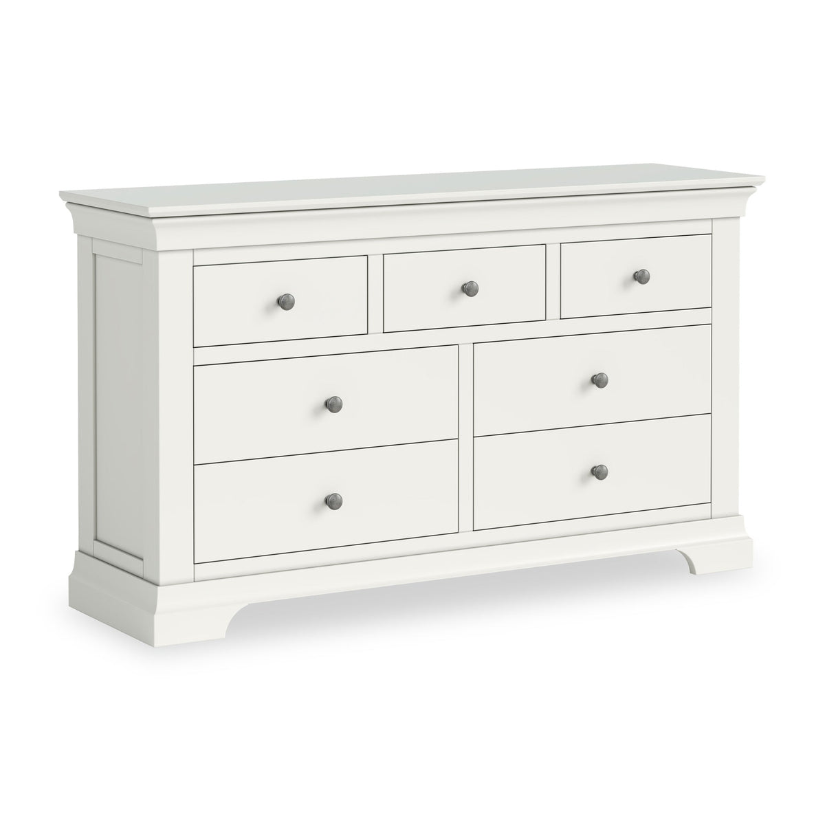 Roseland Grade B Furniture Colette Warm White 3 Over 4 Drawer Chest of Drawers RRP £400