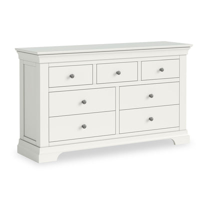 Roseland Grade B Furniture Colette Warm White 3 Over 4 Drawer Chest of Drawers RRP £400