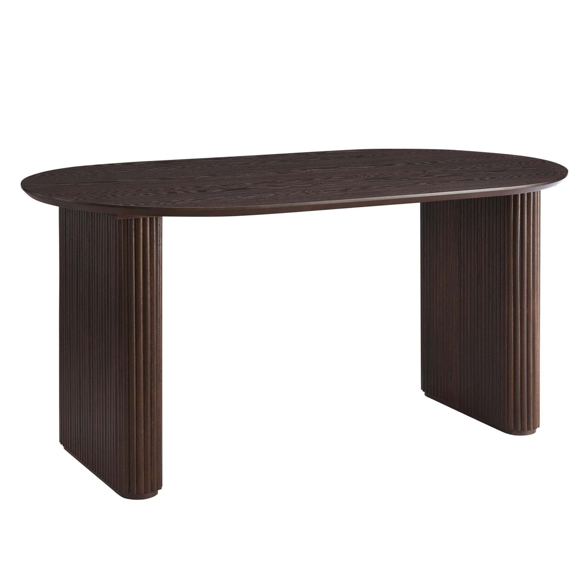 Dusk Hattie Grade B Walnut Panel Oval 4-6 Seater Dining Table RRP £429