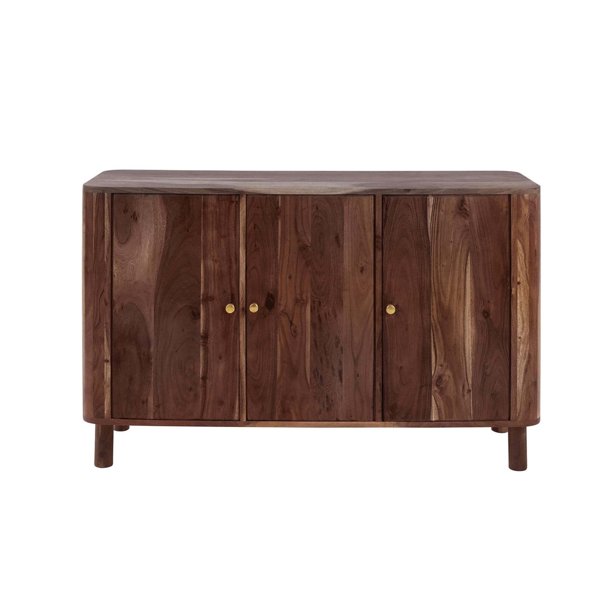 Dusk Grade B Avery Walnut Stained Acacia Wood 3 Door Sideboard RRP £399