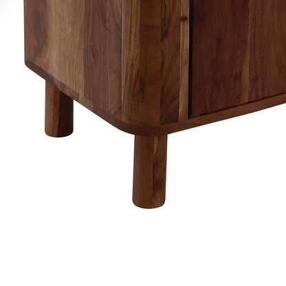 Dusk Grade B Avery Walnut Stained Acacia Wood 3 Door Sideboard RRP £399