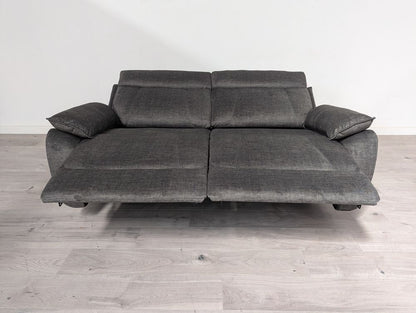 DFS Lucius Grade B Belfast Plush Charcoal 3 Seater Power Recliner Sofa RRP £1499