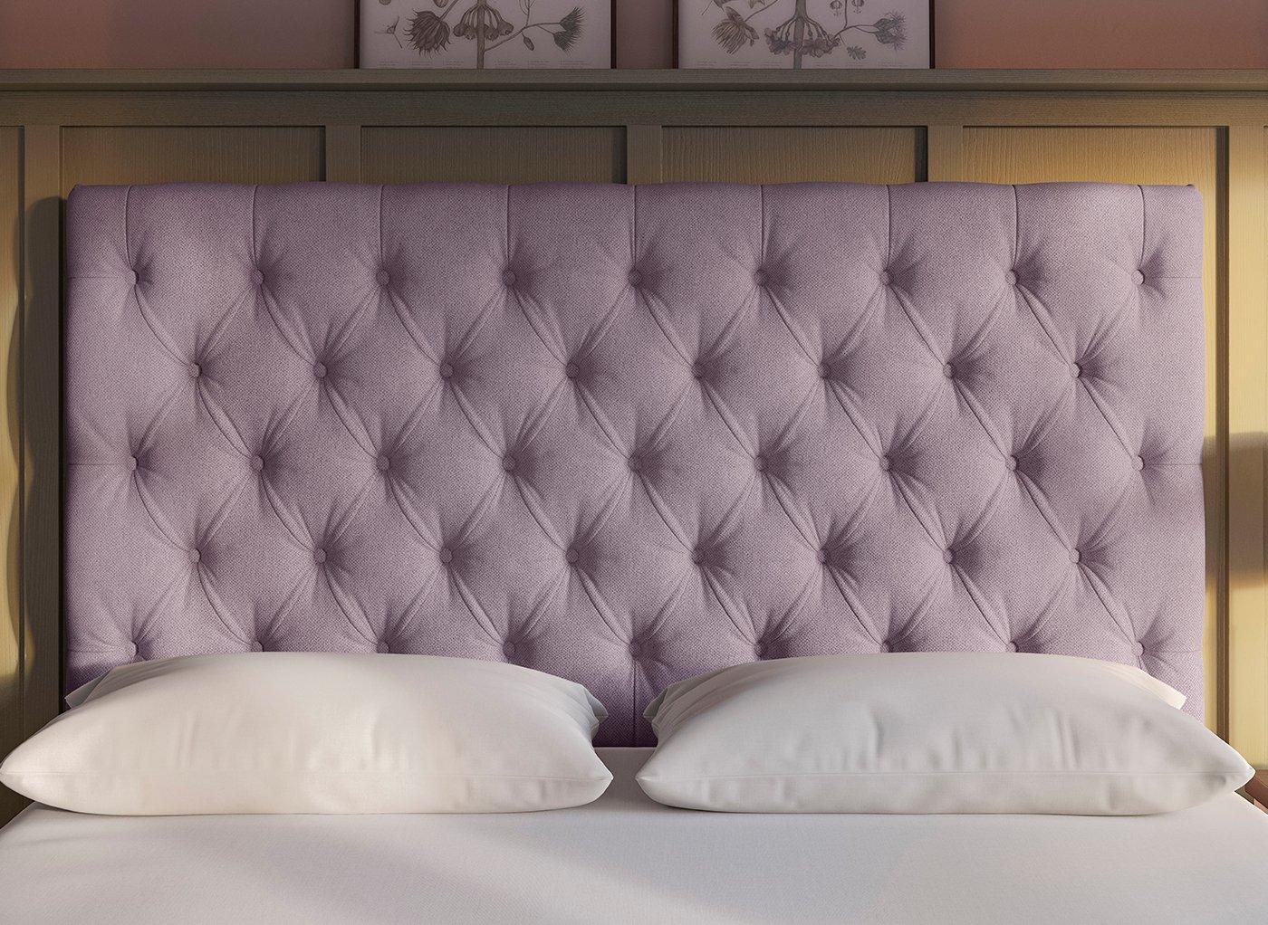 Dreams Flaxby Grade B Harrogate Violet & Woven King Size Full Height Headboard RRP £819