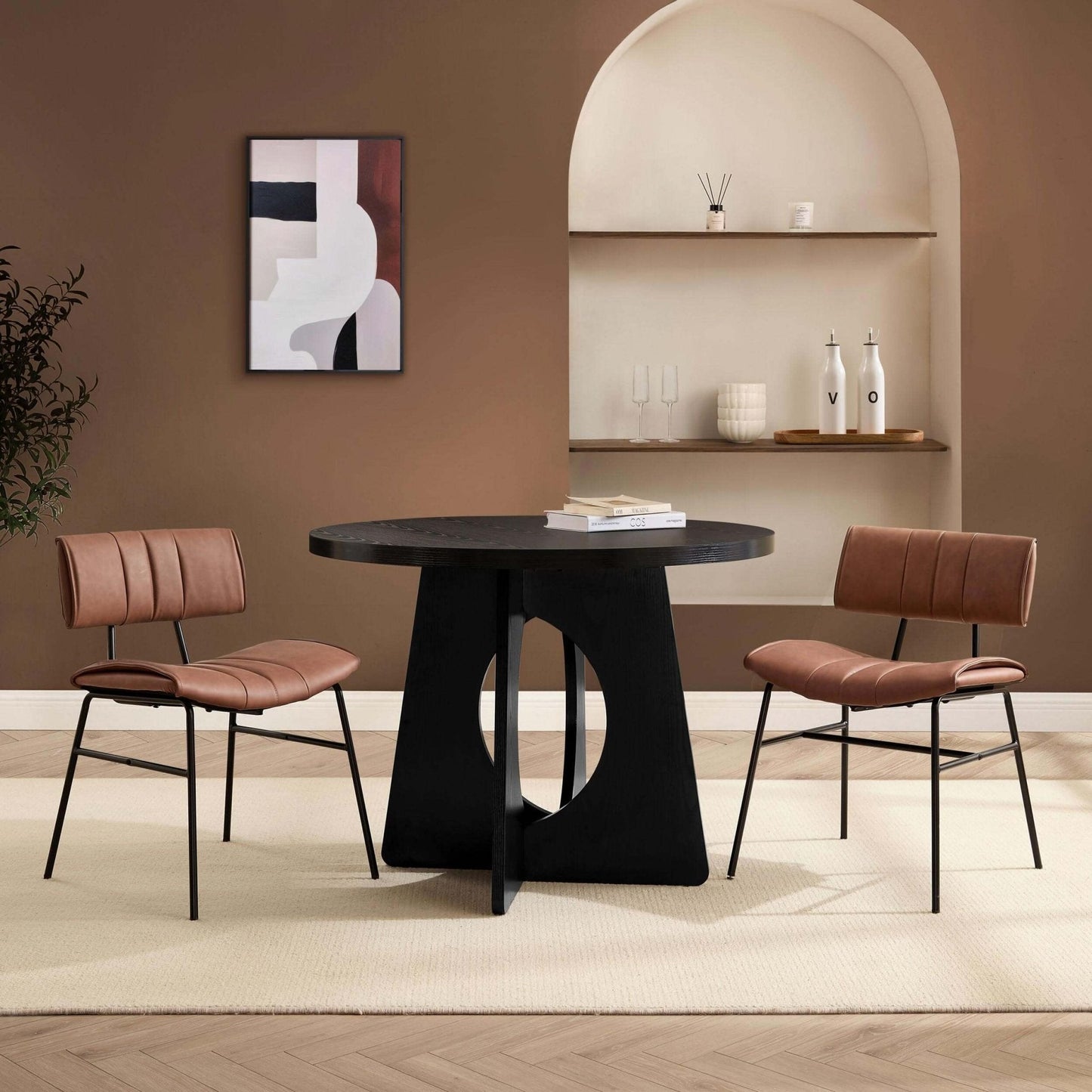 DUS-CC2-06366 Grade-B Dusk Lucy 4 Seater Dining Table - Black RRP £199.00