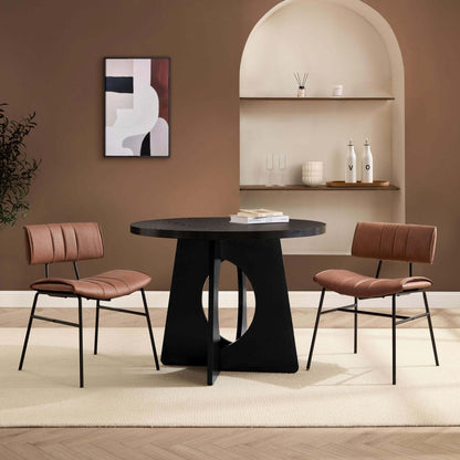DUS-CC2-06366 Grade-B Dusk Lucy 4 Seater Dining Table - Black RRP £199.00