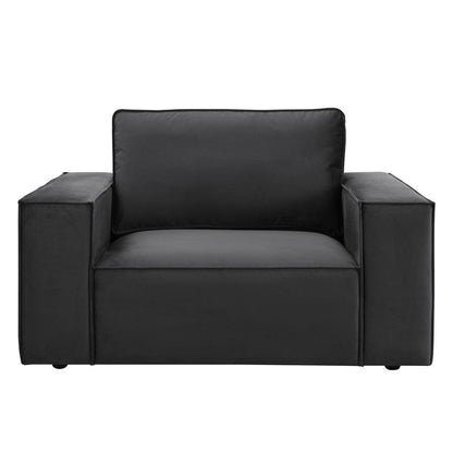 Dusk Grade B Brooklyn Ink Velvet Loveseat RRP £440