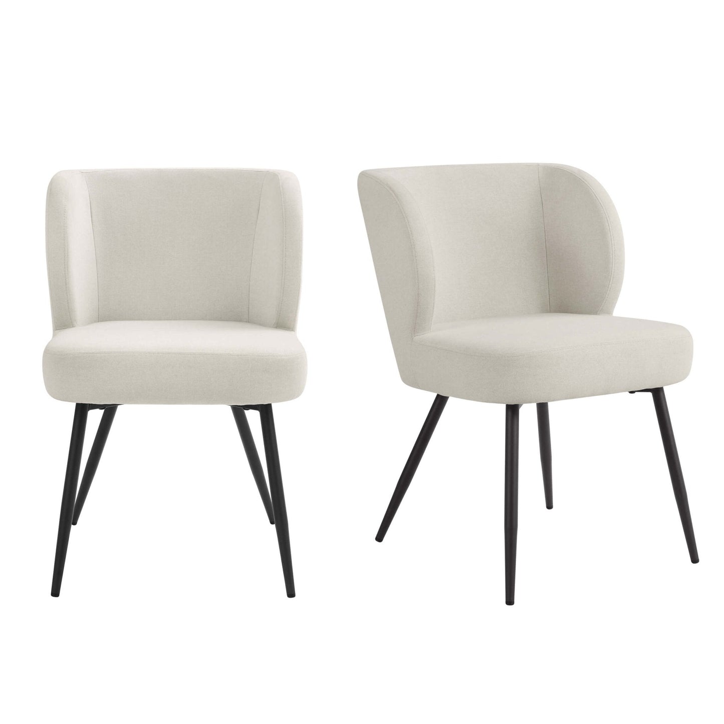 DUS-CC2-05229 Grade-B Dusk Mabel Linen Natural Set of 2 Dining Chairs RRP £159.00