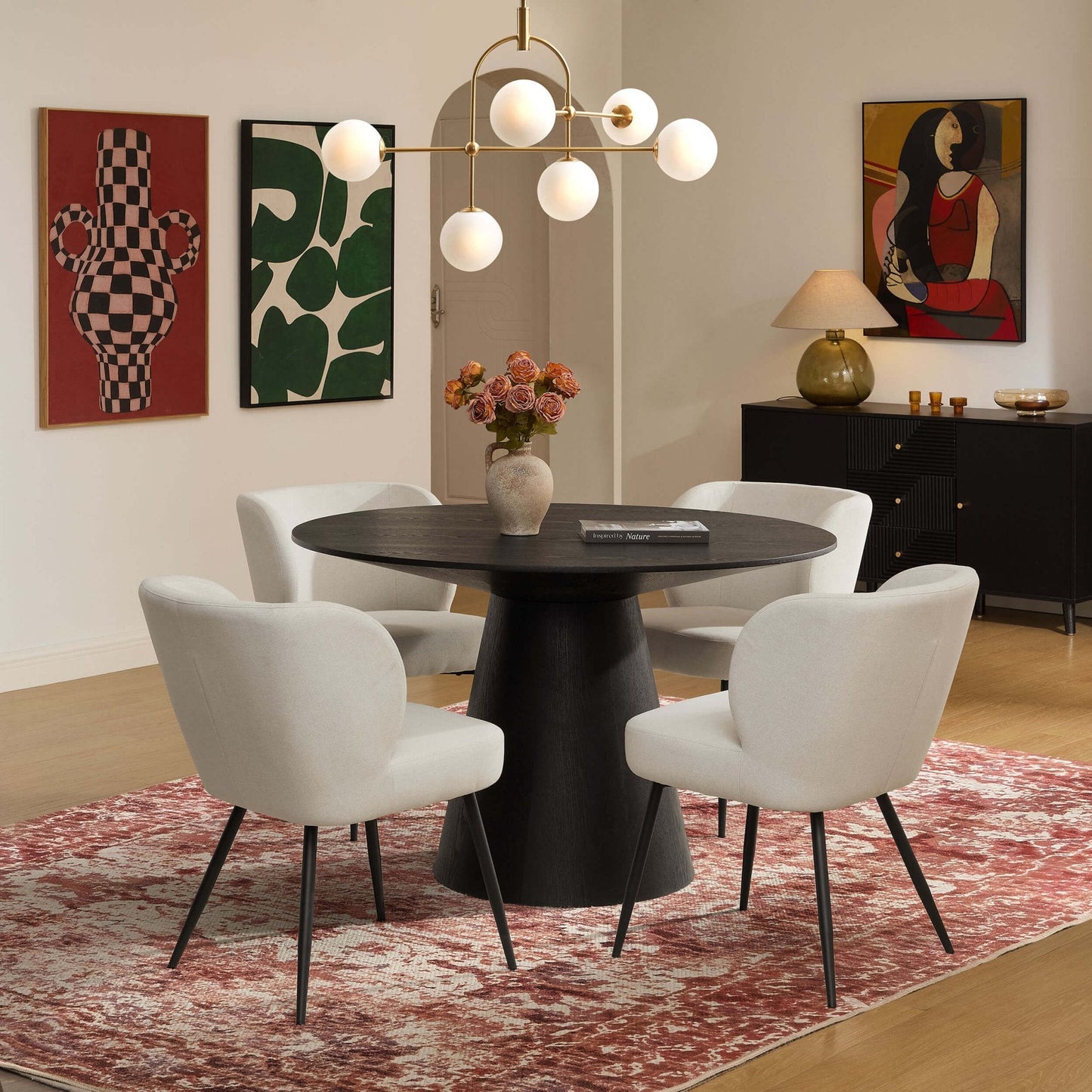 DUS-CC2-05229 Grade-B Dusk Mabel Linen Natural Set of 2 Dining Chairs RRP £159.00