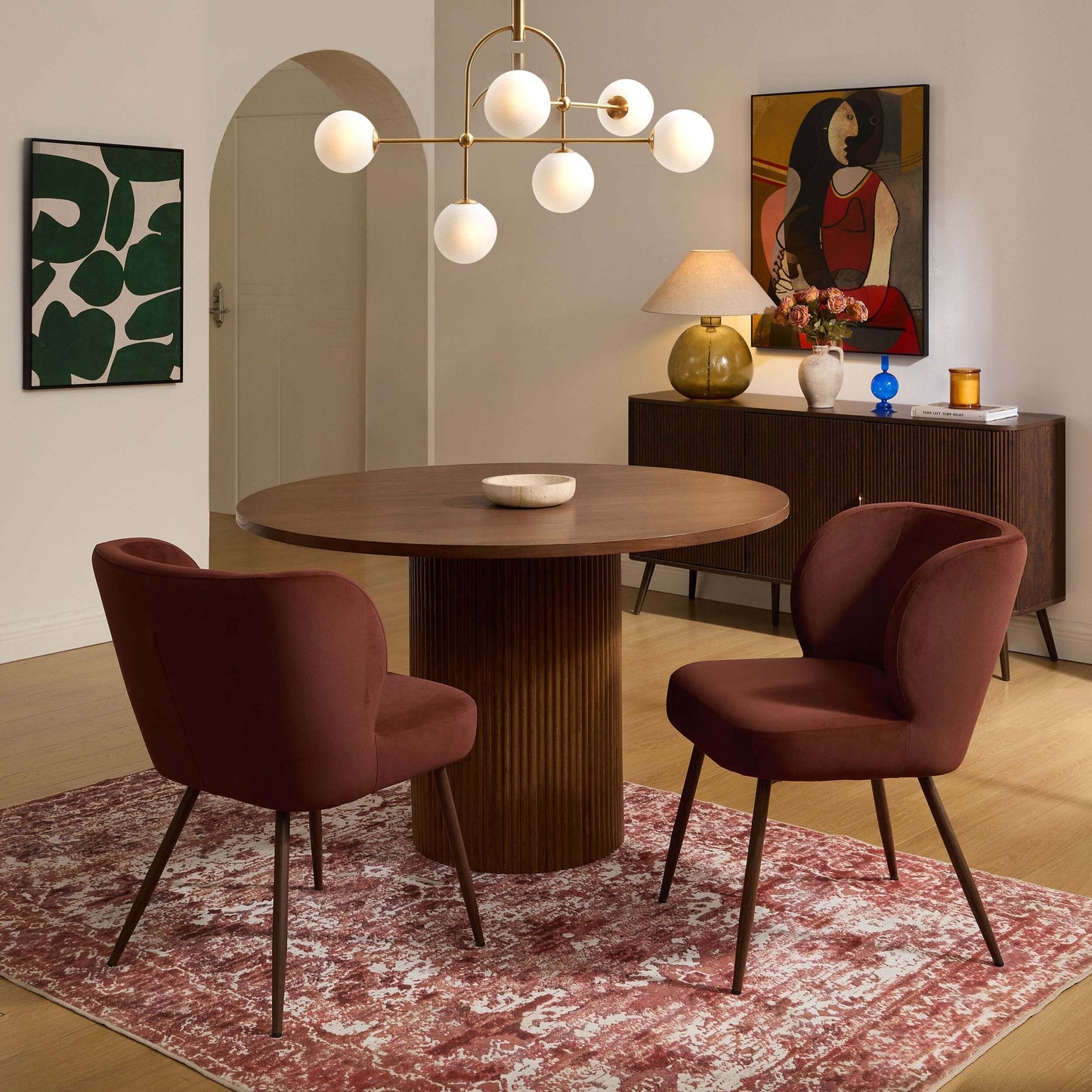 DUS-CC2-06528 Grade-B Dusk Mabel Set of 2 Dining Chairs - Terracotta RRP £159.00