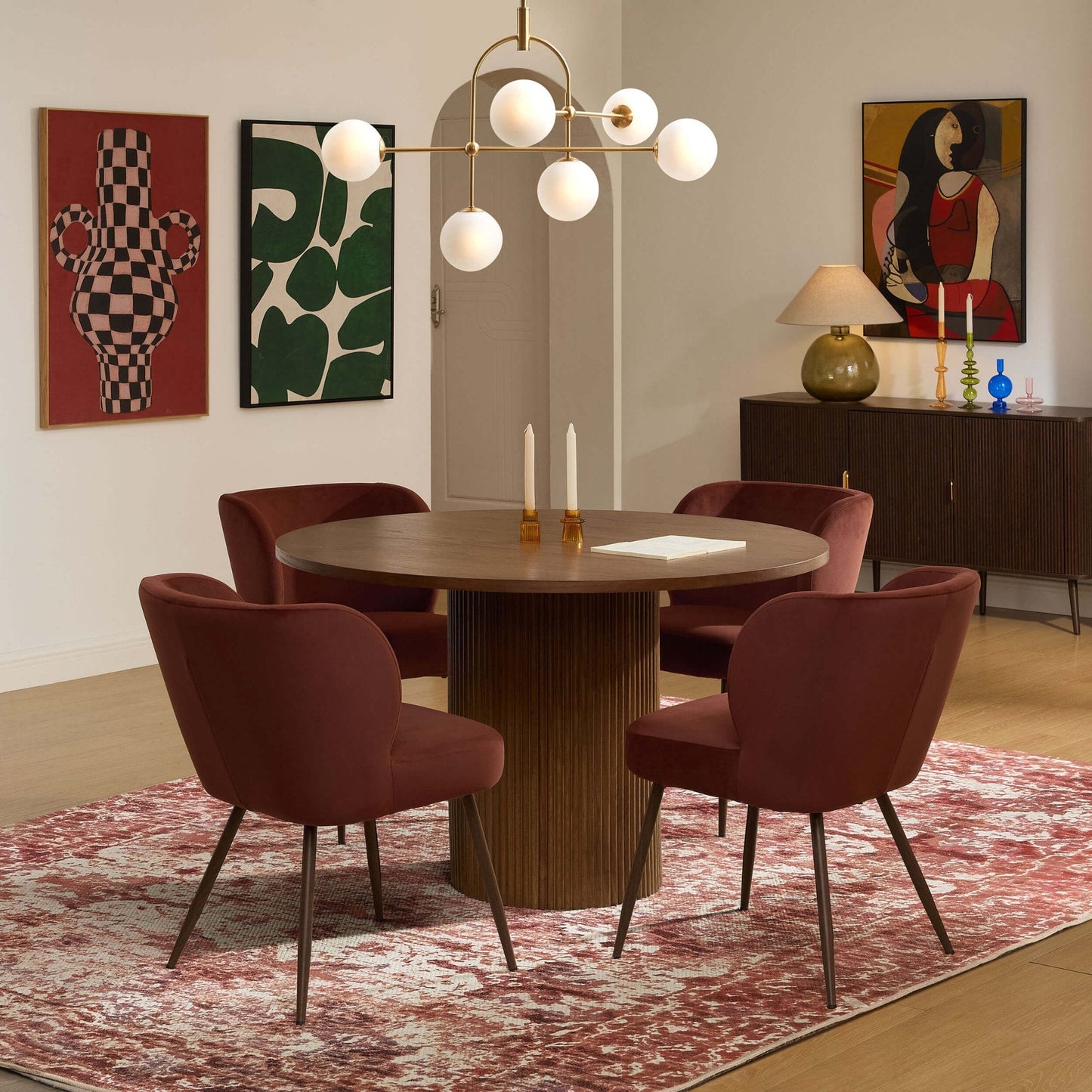 DUS-CC2-06528 Grade-B Dusk Mabel Set of 2 Dining Chairs - Terracotta RRP £159.00