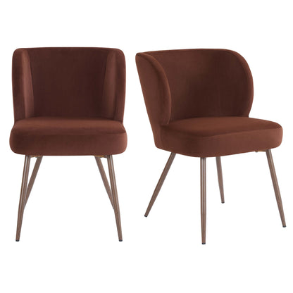 DUS-CC2-06528 Grade-B Dusk Mabel Set of 2 Dining Chairs - Terracotta RRP £159.00