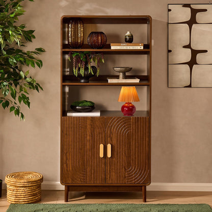 DUS-CC2-06947 Grade-B Dusk Marnie Bookshelf - Walnut RRP £229.00
